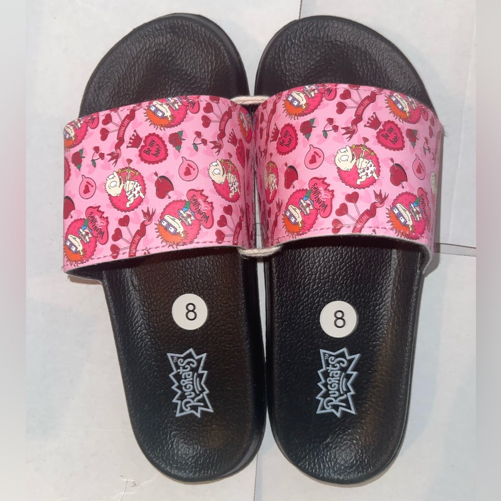 NICKELODEON RUGRATS SANDALS SLIDES WOMENS SIZE 8 NEW